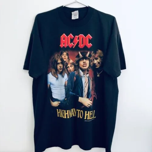 ACDC Highway to Hell vintage shirt 2000 front graphic