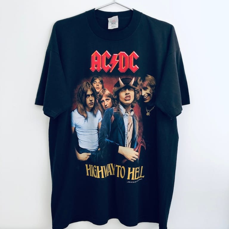 ACDC Highway to Hell vintage shirt 2000 front graphic
