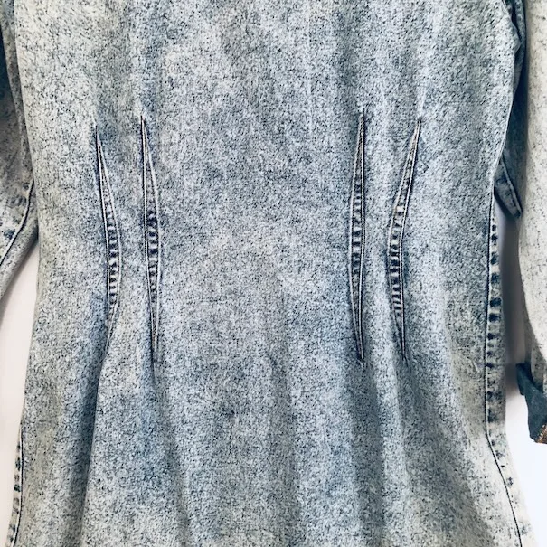 VINTAGE 80's denim button-up dress - Image 8
