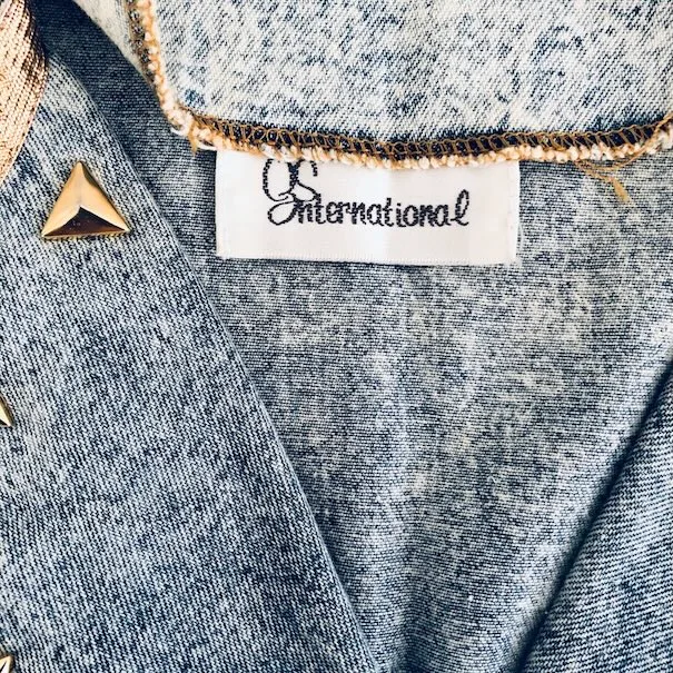 VINTAGE 80's denim button-up dress - Image 9