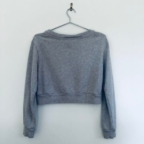 Moschino cropped sweatshirt grey Milano logo designer pullover