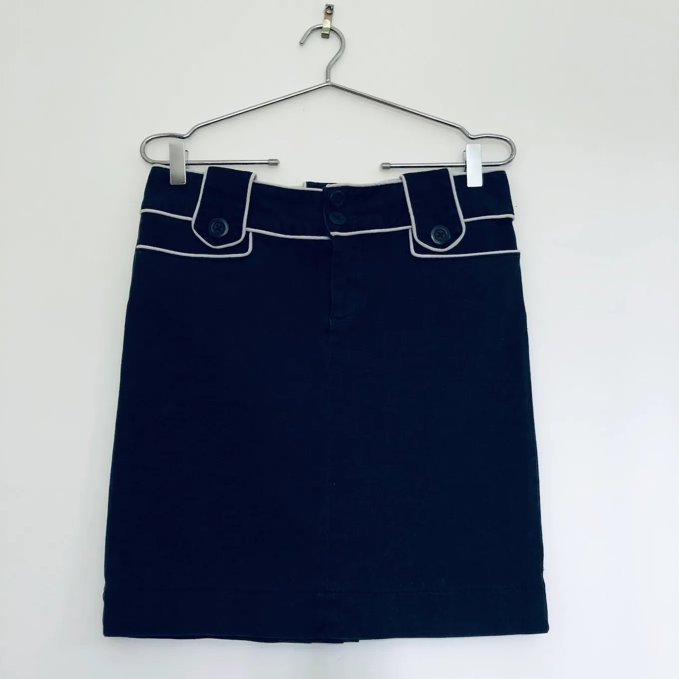 Alice McCall skirt, contrast piping mini, Australian designer fashion, black cotton blend skirt