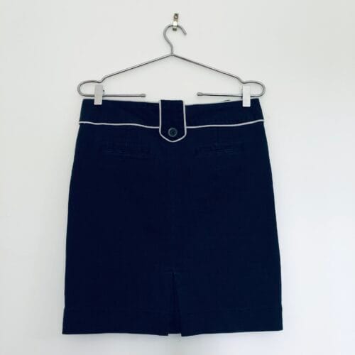 Alice McCall skirt, contrast piping mini, Australian designer fashion, black cotton blend skirt