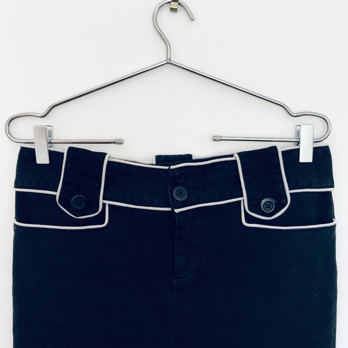 Alice McCall skirt, contrast piping mini, Australian designer fashion, black cotton blend skirt