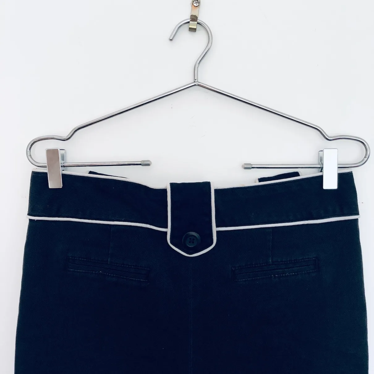 Alice McCall skirt, contrast piping mini, Australian designer fashion, black cotton blend skirt