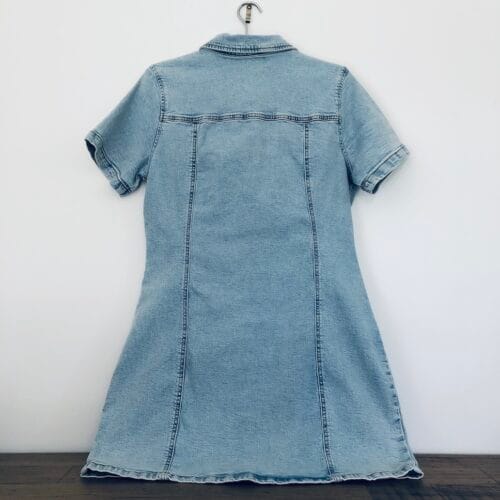 denim shirt dress, casual denim dress, structured button-up, ASOS vintage