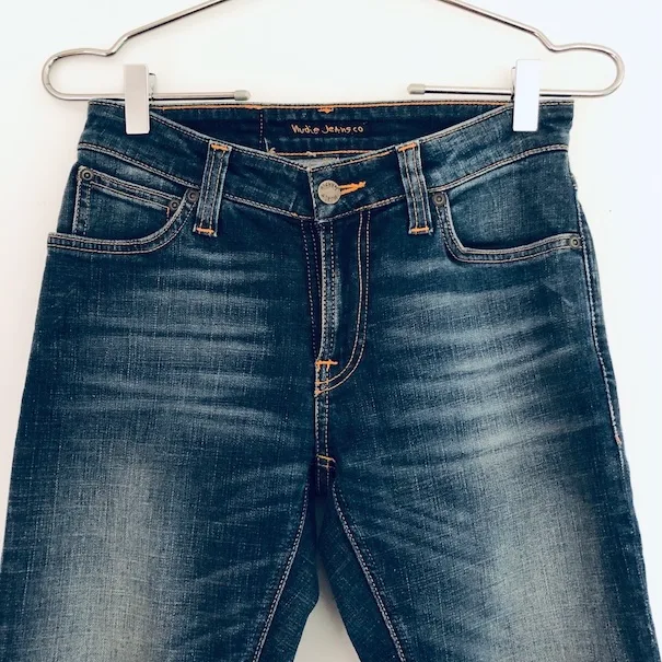 organic cotton jeans, Nudie Skinny Lin, sustainable denim, vintage denim women