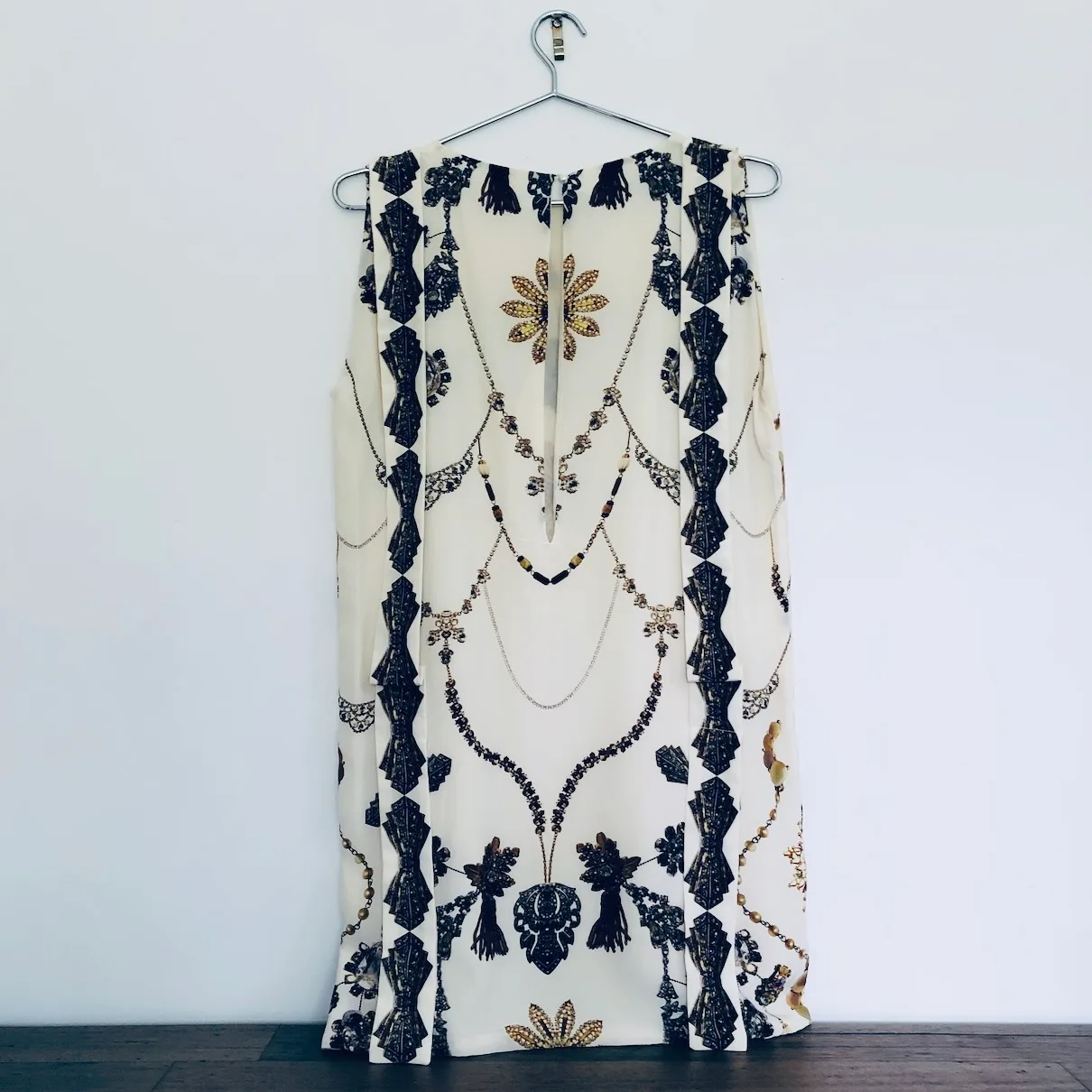 Romance Was Born archival dress, Vintage Australian designer mini dress, Silk printed party dress, Luxury Australian fashion, Trompe l’oeil silk dress