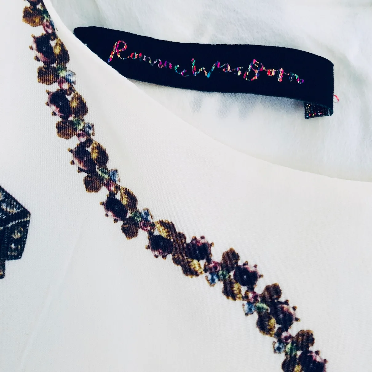 Romance Was Born archival dress, Vintage Australian designer mini dress, Silk printed party dress, Luxury Australian fashion, Trompe l’oeil silk dress