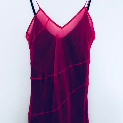 Morrissey Sydney dress, vintage silk slip dress, 1995 designer dress, Australian designer fashion, fuchsia evening dress