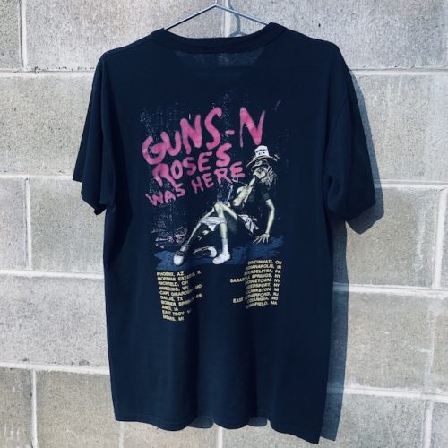 Guns N Roses Was Here back print tour shirt